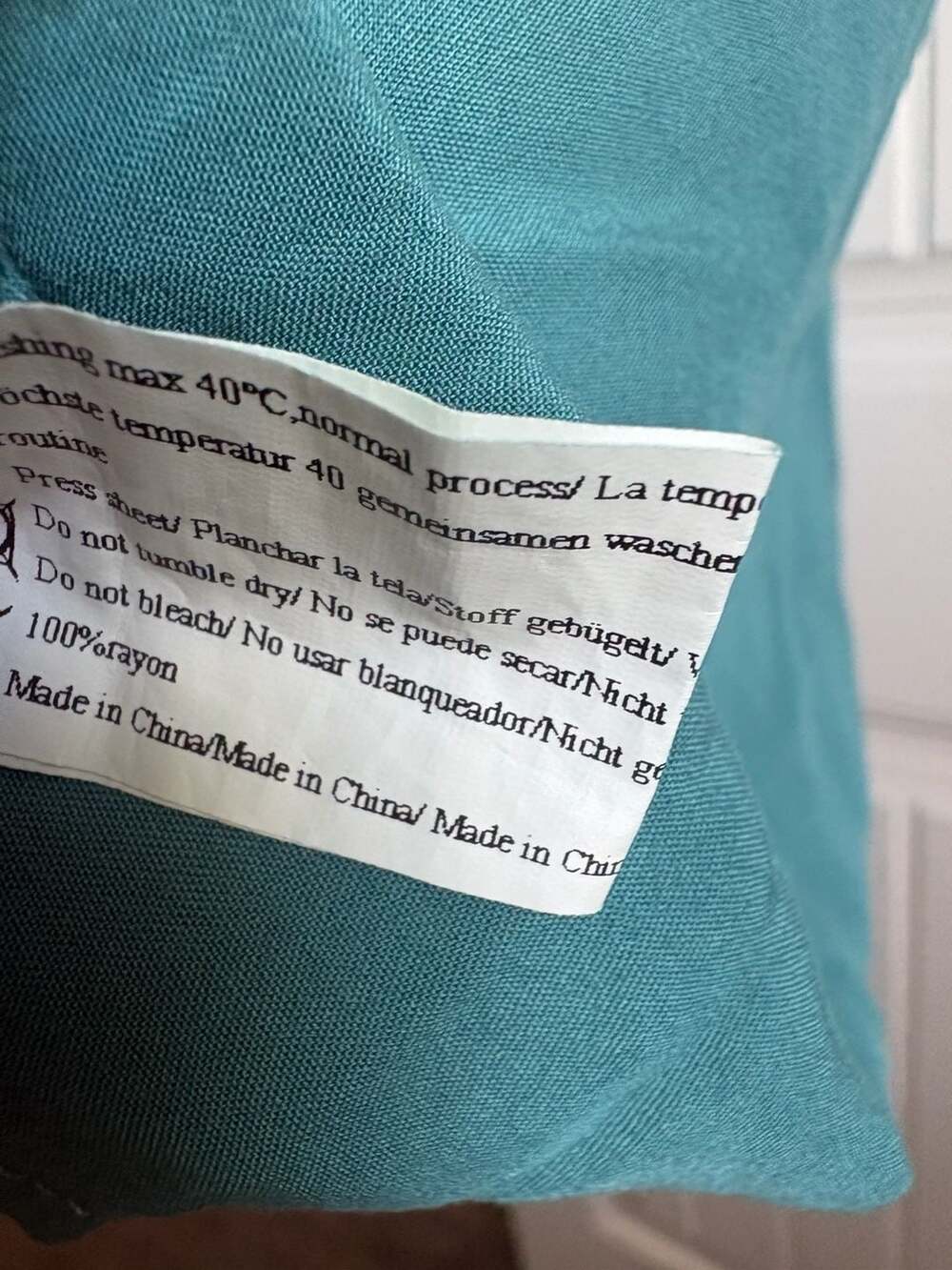 Ekouaer Swimsuit Coverup Dress Size XL Teal V Neck Drawstring - Picture 4 of 4